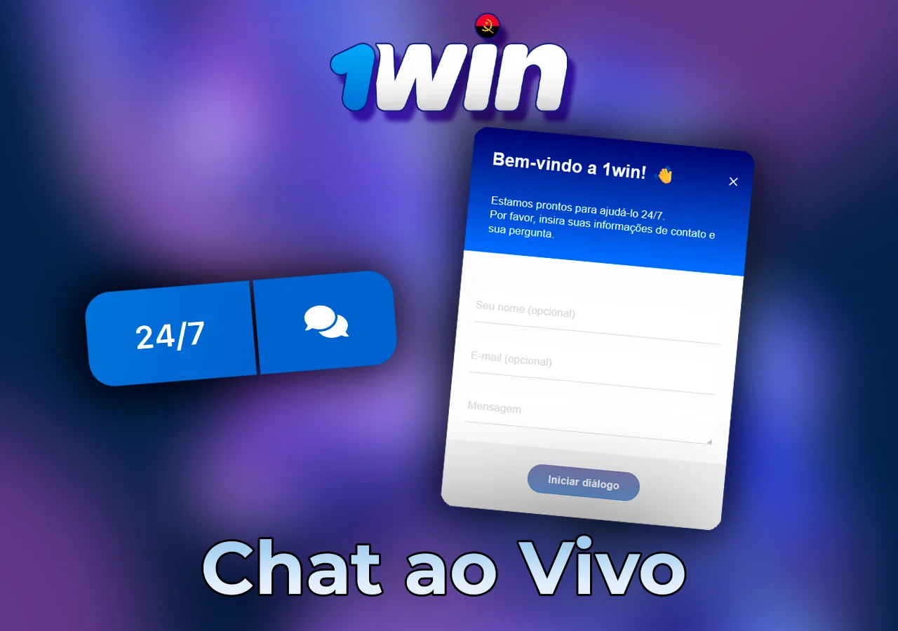 É mostrada uma vista do chat com o apoio no sítio